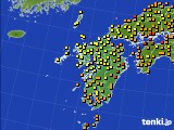 2015年08月25日の九州地方のアメダス(気温)