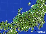 北陸地方のアメダス実況(風向・風速)(2015年08月25日)