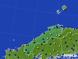 2015年08月25日の島根県のアメダス(風向・風速)