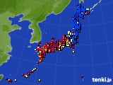 アメダス実況(日照時間)(2015年08月27日)