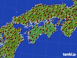 四国地方のアメダス実況(気温)(2015年08月27日)