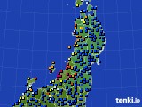 東北地方のアメダス実況(日照時間)(2015年08月28日)