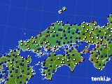 中国地方のアメダス実況(日照時間)(2015年08月28日)