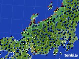 北陸地方のアメダス実況(日照時間)(2015年08月29日)