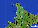 2015年08月29日の道北のアメダス(日照時間)