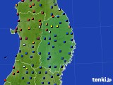 岩手県のアメダス実況(日照時間)(2015年08月29日)