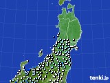 東北地方のアメダス実況(降水量)(2015年08月30日)