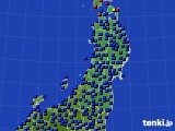 東北地方のアメダス実況(日照時間)(2015年08月30日)