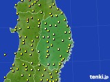 岩手県のアメダス実況(気温)(2015年08月31日)