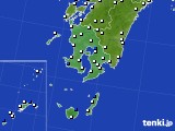 2015年08月31日の鹿児島県のアメダス(風向・風速)