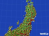 東北地方のアメダス実況(気温)(2015年09月02日)