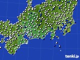 2015年09月02日の東海地方のアメダス(風向・風速)