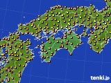 四国地方のアメダス実況(気温)(2015年09月04日)