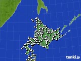 北海道地方のアメダス実況(風向・風速)(2015年09月06日)