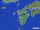 2015年09月06日の九州地方のアメダス(風向・風速)