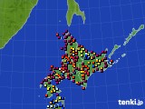 北海道地方のアメダス実況(日照時間)(2015年09月07日)