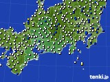 2015年09月09日の東海地方のアメダス(風向・風速)