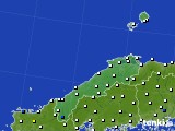 2015年09月09日の島根県のアメダス(風向・風速)