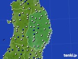 2015年09月09日の岩手県のアメダス(風向・風速)