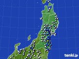 東北地方のアメダス実況(降水量)(2015年09月10日)