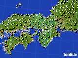 2015年09月10日の近畿地方のアメダス(気温)