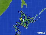 北海道地方のアメダス実況(日照時間)(2015年09月11日)