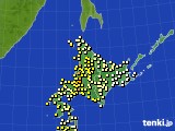 北海道地方のアメダス実況(気温)(2015年09月11日)