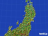 東北地方のアメダス実況(気温)(2015年09月11日)