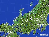 北陸地方のアメダス実況(風向・風速)(2015年09月11日)