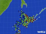 北海道地方のアメダス実況(日照時間)(2015年09月12日)