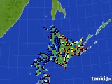2015年09月12日の北海道地方のアメダス(日照時間)