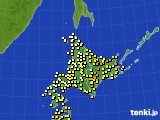 北海道地方のアメダス実況(気温)(2015年09月12日)