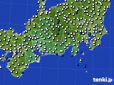 2015年09月12日の東海地方のアメダス(風向・風速)