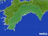 2015年09月12日の高知県のアメダス(風向・風速)