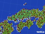 中国地方のアメダス実況(日照時間)(2015年09月13日)