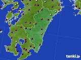 宮崎県のアメダス実況(日照時間)(2015年09月13日)