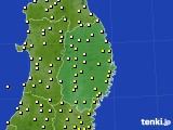 2015年09月13日の岩手県のアメダス(気温)