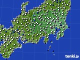 関東・甲信地方のアメダス実況(風向・風速)(2015年09月13日)