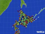 2015年09月14日の北海道地方のアメダス(日照時間)