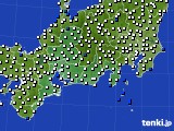 2015年09月15日の東海地方のアメダス(風向・風速)