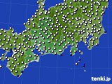 2015年09月16日の東海地方のアメダス(風向・風速)