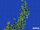 2015年09月18日の東北地方のアメダス(日照時間)