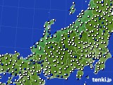 2015年09月20日の北陸地方のアメダス(風向・風速)