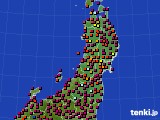 2015年09月22日の東北地方のアメダス(日照時間)