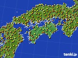 四国地方のアメダス実況(気温)(2015年09月22日)