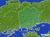 2015年09月22日の岡山県のアメダス(風向・風速)