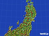 東北地方のアメダス実況(気温)(2015年09月23日)