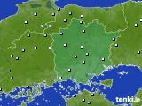 岡山県のアメダス実況(降水量)(2015年09月24日)