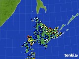 2015年09月24日の北海道地方のアメダス(日照時間)