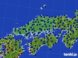 2015年09月24日の中国地方のアメダス(日照時間)